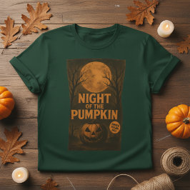 Night of the Pumpkin Retro Horror Movie Poster T-shirt