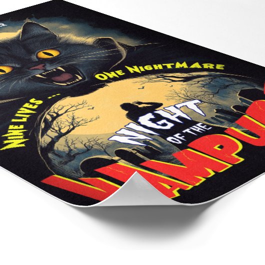 Night of the Vampurrr -  horror poster (Hoek)