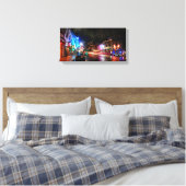 Night on 6th Street - Austin Texas Canvas Afdruk (Insitu (Slaapkamer))