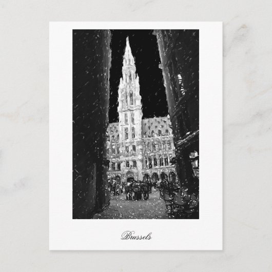 Night On The Grand Place, Brussel Briefkaart (Voorkant)