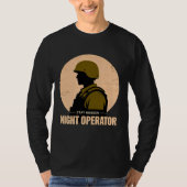 Night Operator Vintage Tactische Soldaat T-shirt (Voorkant)