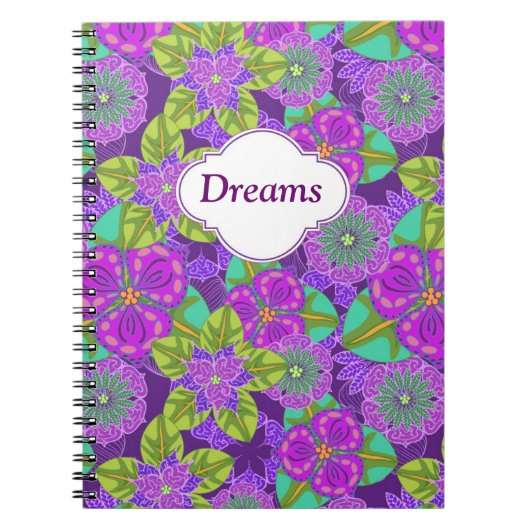 Night Orchid Paars notebook Notitieboek (Voorkant)
