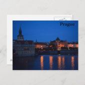 NIGHT OVER PRAGUE POSTCARD BRIEFKAART (Voorkant / Achterkant)