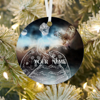 Night Owl and Lady Metalen Ornament