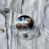 Night Owl and Lady Ronde Button 7,6 Cm (In situ)