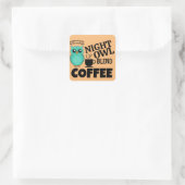 NIGHT OWL BLEND KOFFIE VIERKANTE STICKER (Tas)