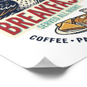Night Owl Breakfast Retro 80s Matte Poster (Hoek)