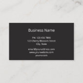 Night Owl Business Photo Elegant Visitekaartje (Achterkant)