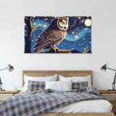 Night Owl  Canvas Afdruk (Insitu (Slaapkamer))