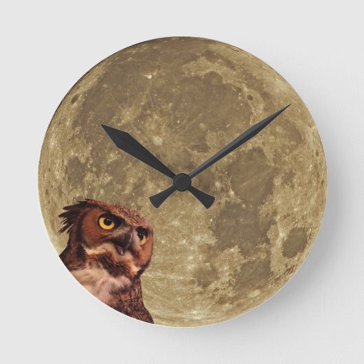 Night Owl Clock Ronde Klok (Voorkant)