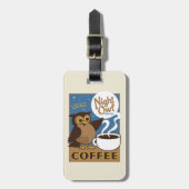 Night Owl Coffee Bagagelabel (Voorkant verticaal)