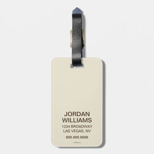 Night Owl Coffee Bagagelabel (Achterkant verticaal)