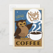Night Owl Coffee Briefkaart (Voorkant / Achterkant)