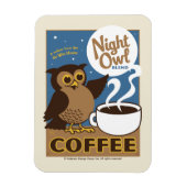Night Owl Coffee Magneet (Verticaal)