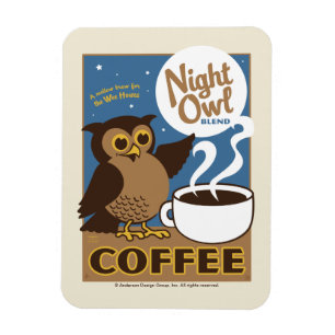 Night Owl Coffee Magneet