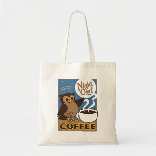 Night Owl Coffee Tote Bag (Voorkant)