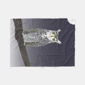Night Owl Fleece Blanket Deken (Voorkant (Horizontaal))