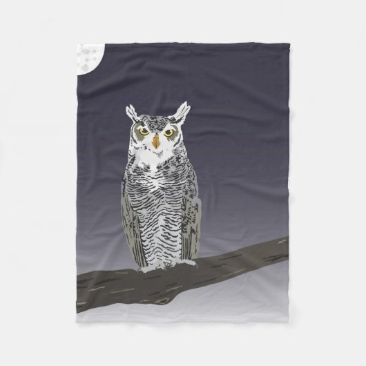 Night Owl Fleece Blanket Deken (Voorkant)