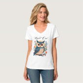 Night Owl Folk Art T-shirt (Voorkant volledig)