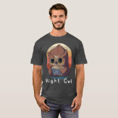 Night Owl Gaming Enthusiast Video Game Lover Gamin T-shirt (Voorkant volledig)