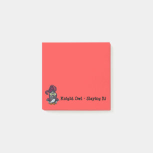 Night Owl Gedrukt op Knight's Armor Square Post-it® Notes