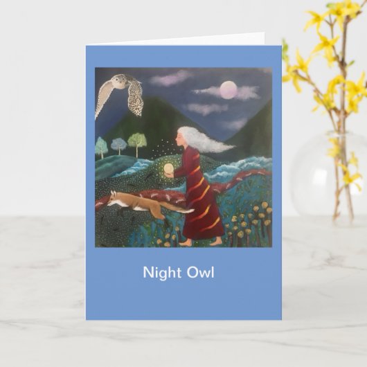 Night Owl Kaart (Gele Bloem)