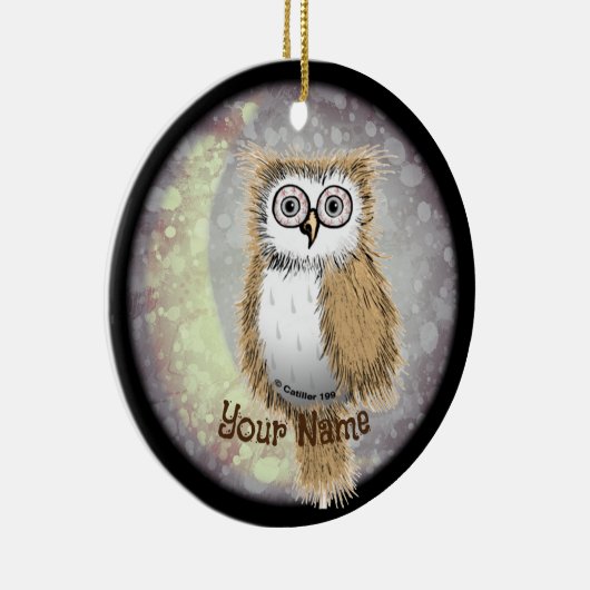 Night Owl Keramisch Ornament (Rechts)