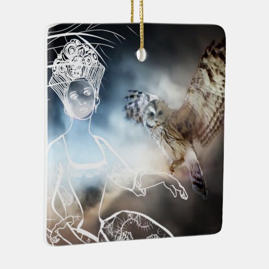 Night Owl Keramisch Ornament (Rechts)