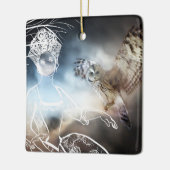 Night Owl Keramisch Ornament (Links)