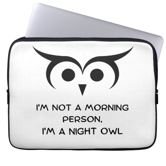 Night Owl Laptop Sleeve (Voorkant)