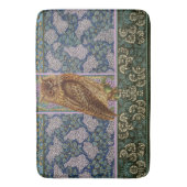 NIGHT OWL, LILACS AND LEAVES Art Nouveau Floral Badmat (Voorkant Verticaal)