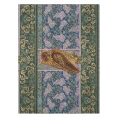 NIGHT OWL, LILACS, LEAVES Art Nouveau Dark Floral Tafelkleed (Voorkant)