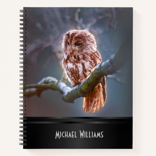 Night Owl Monogram Notitieboek (Voorkant)