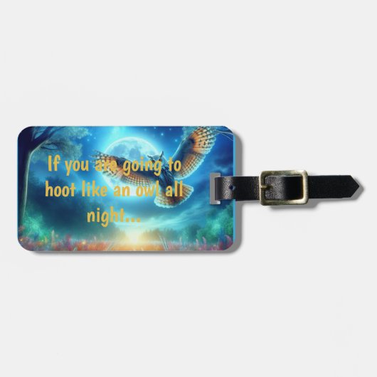 Night Owl & Morning Eagle: hemelse reizen Bagagelabel (Voorkant horizontaal)