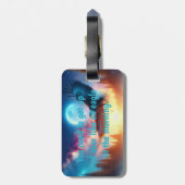 Night Owl & Morning Eagle: hemelse reizen Bagagelabel (Achterkant verticaal)