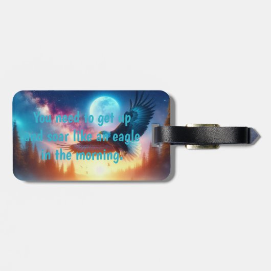 Night Owl & Morning Eagle: hemelse reizen Bagagelabel (Achterkant horizontaal)