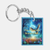 Night Owl & Morning Eagle: hemelse reizen Sleutelhanger (Voorkant Links)