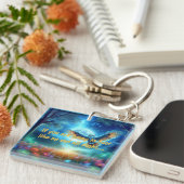 Night Owl & Morning Eagle: hemelse reizen Sleutelhanger (Voorkant Rechts)