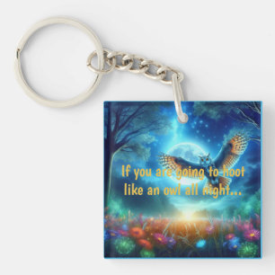 Night Owl & Morning Eagle: hemelse reizen Sleutelhanger