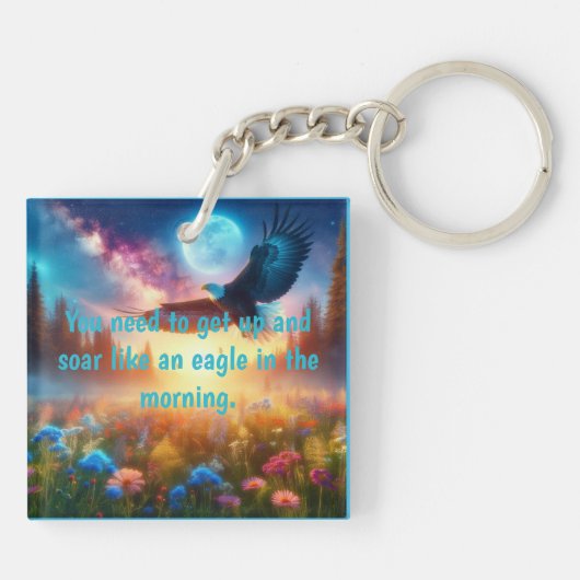 Night Owl & Morning Eagle: hemelse reizen Sleutelhanger (Achterkant)