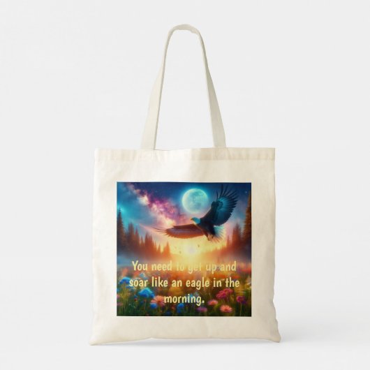 Night Owl & Morning Eagle: hemelse reizen Tote Bag (Achterkant)