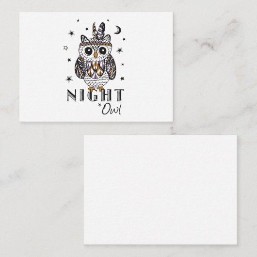 Night Owl Notitiekaartje (Voorkant / Achterkant)