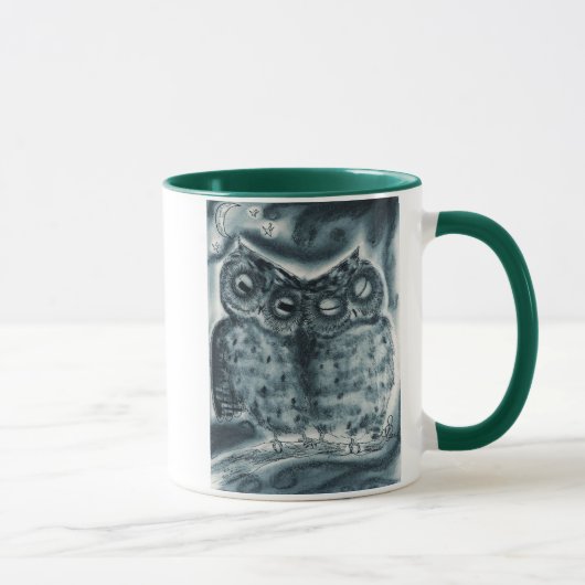Night Owl Pair - Coffee Mok (Rechts)