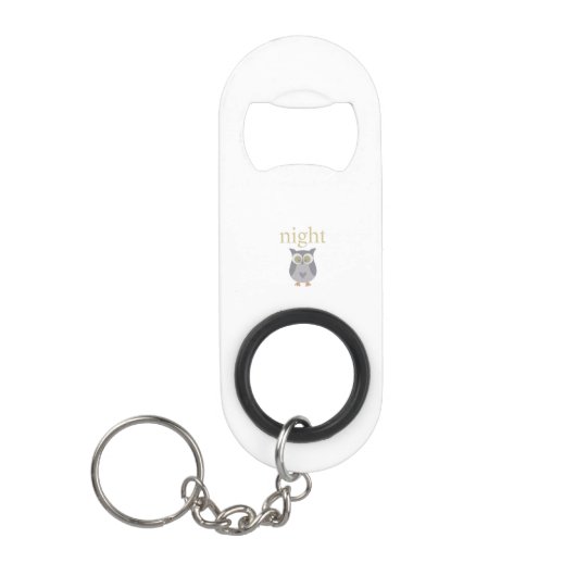 Night Owl Personality Bar Key Mini Flessenopener (Voorkant)