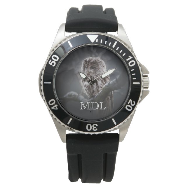 Night Owl Photo Numbers Horloge (Voorkant)