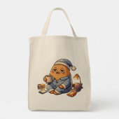 Night Owl Potato Persona Dark Cartoon Art Tote Bag (Achterkant)