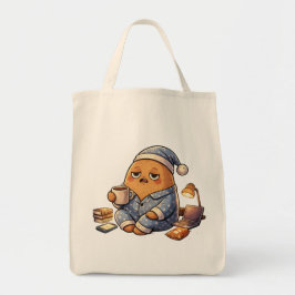 Night Owl Potato Persona Dark Cartoon Art Tote Bag