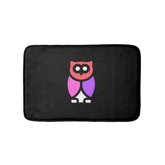 Night Owl, prachtige roze & rode, Abstracte Pop ar Badmat (Voorkant)
