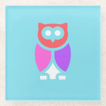 Night Owl, prachtige roze & rode, Abstracte Pop ar