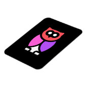 Night Owl, prachtige roze & rode, Abstracte Pop ar Magneet (Linkerzijde)